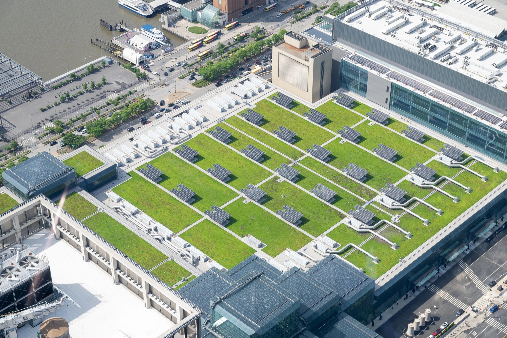 Aerial view of the Javits Center