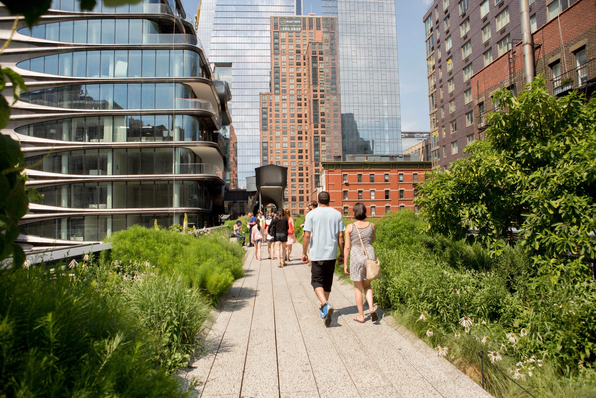 View of The Highline in Hudson Yards.